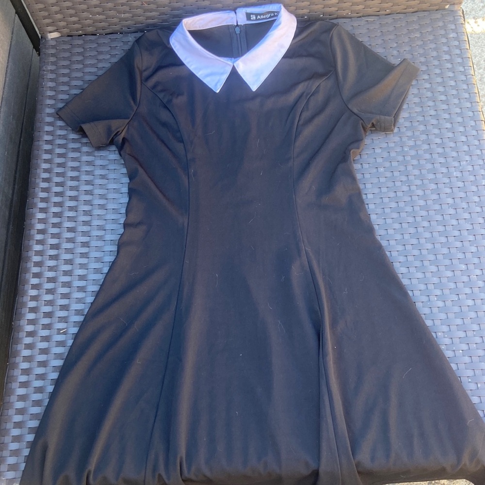 black dress with built in collar